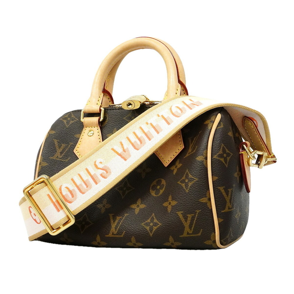 Louis Vuitton Monogram Speedy Bandoulière 20 Handbag M46594 Pink Orange 2-way...